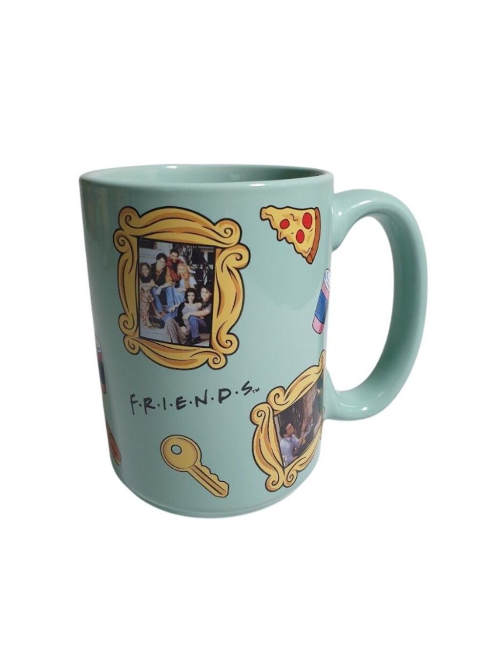 Friends TV Show Coffee Mug Multi Character Frame Green Ceramic Zak Designs Cup